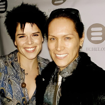 Neve Campbell and Jerry Lopez